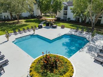 Aerial pool view